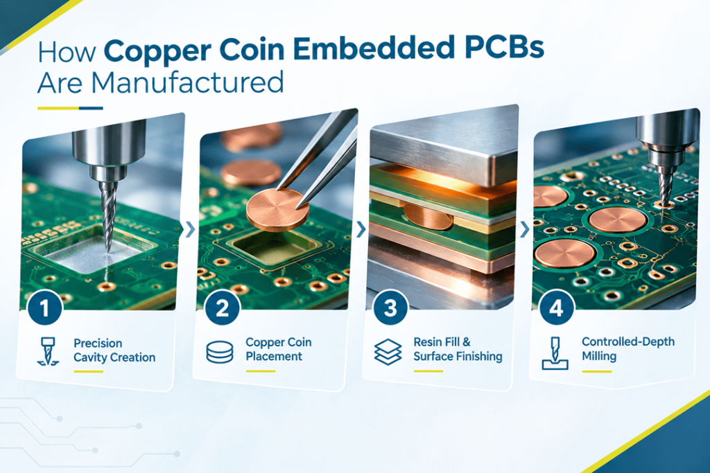 Copper Coin Embedded PCB Manufacturing Process